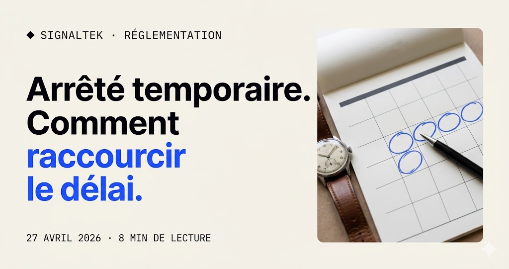 Délai d'obtention d'un arrêté temporaire : comment raccourcir